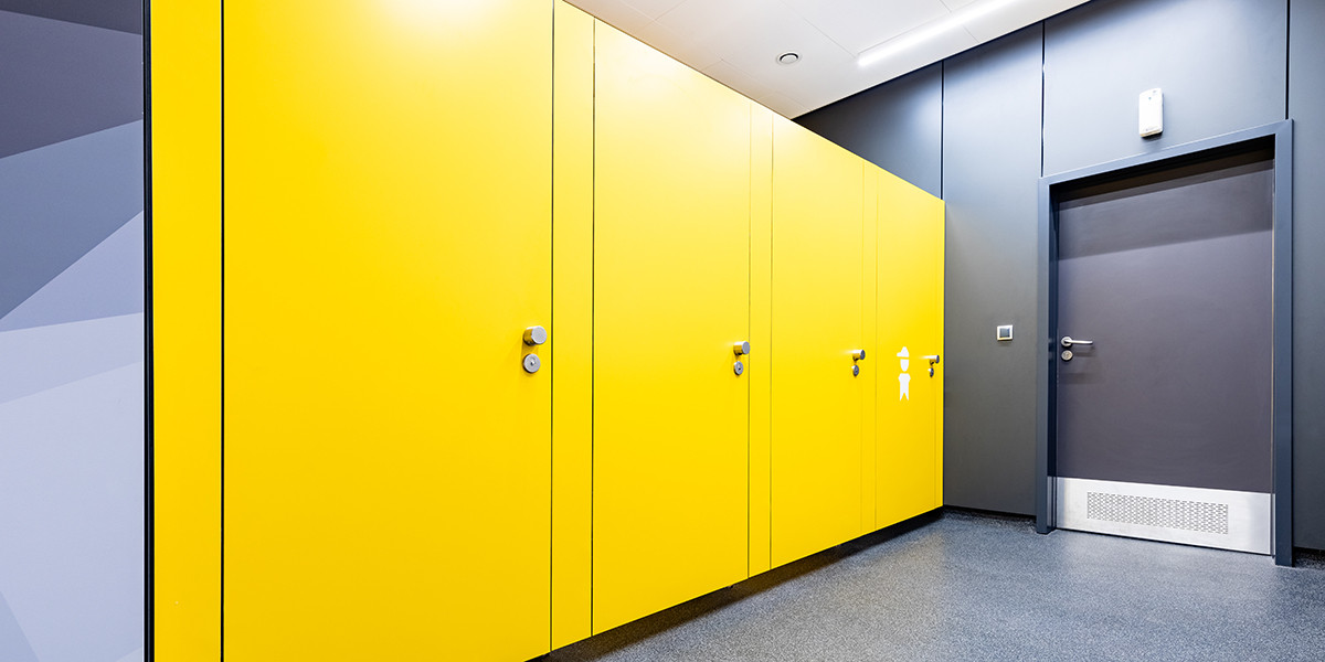 Parete divisoria PRIMO Kn Parete divisoria in HPL Kemmlit PRIMO Kn galleggiante